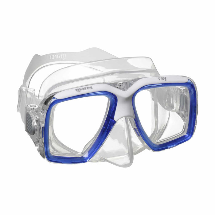Máscara de snorkel Ray Azul-Blanco-Transparente Mares 411242SCBLWCL