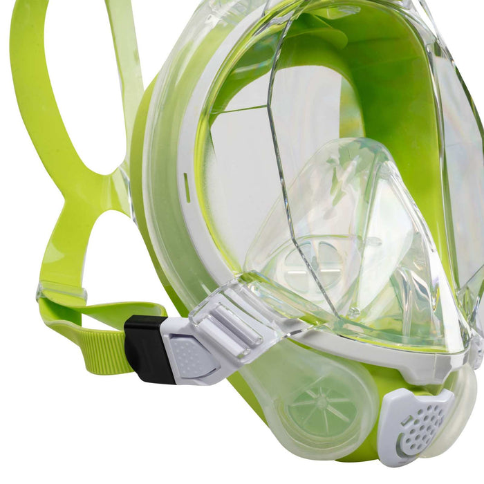 Snorkeling Full Face Mask Sea Vu Dry+ White-Lime SM Mares 411260SMWHLM
