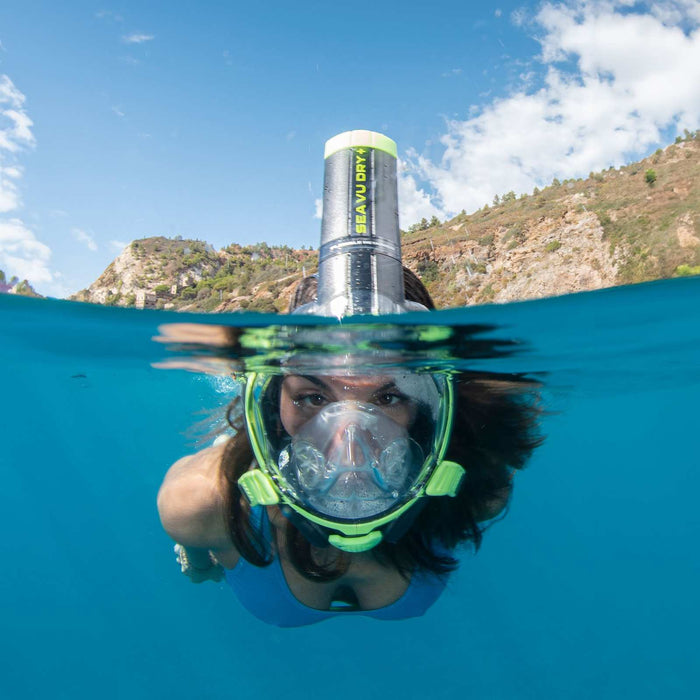 Snorkeling Full Face Mask Sea Vu Dry+ White-Lime SM Mares 411260SMWHLM