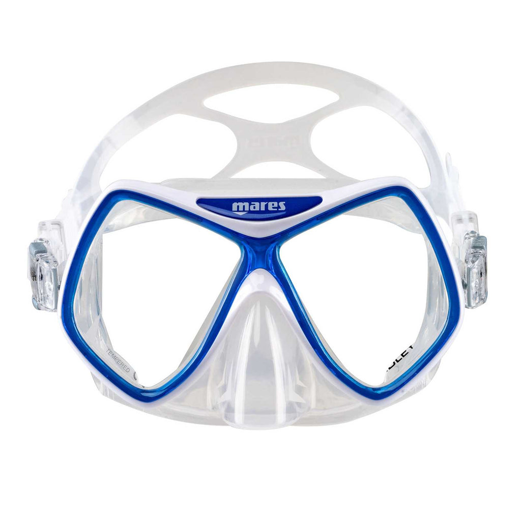 Maschera da snorkeling Ridley Blu-Bianco-Trasparente Mares 411263SCBLWCL