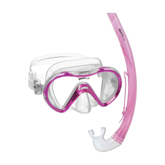 Set snorkeling Seahorse Bambini Reflex-Rosa-Trasparente 8-14 anni Mares 411749GURPKCL