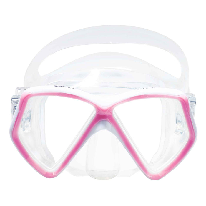 Schnorchelset Pirate Kinder Pink-Weiß-Klar 8–14 Jahre Mares 411757SFPKWCL