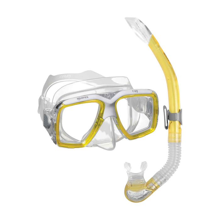 Combo de snorkel Ray Amarillo-Blanco-Transparente Mares 411759SFYLWCL