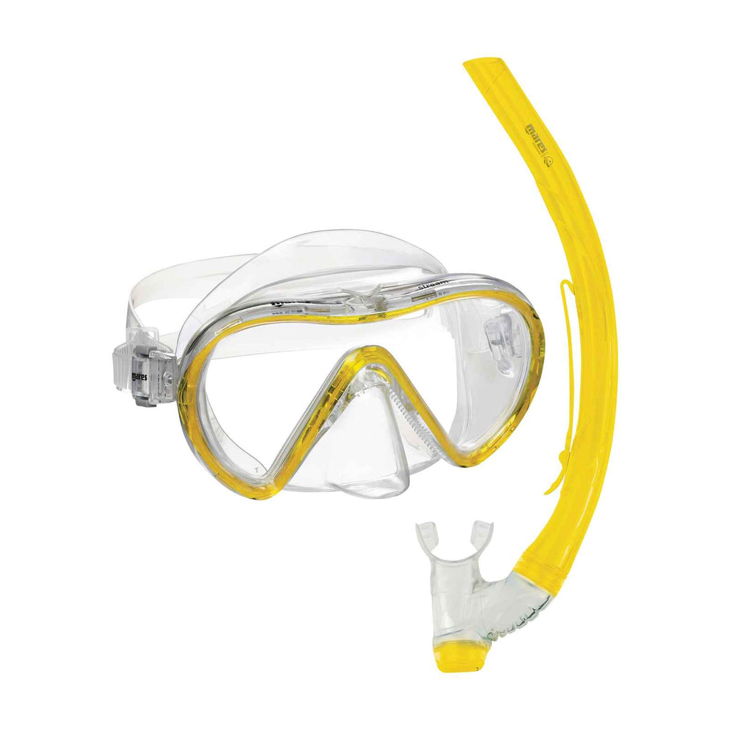 Combo de snorkel Stream Amarillo-Reflex-Transparente Mares 411770GURYLCL