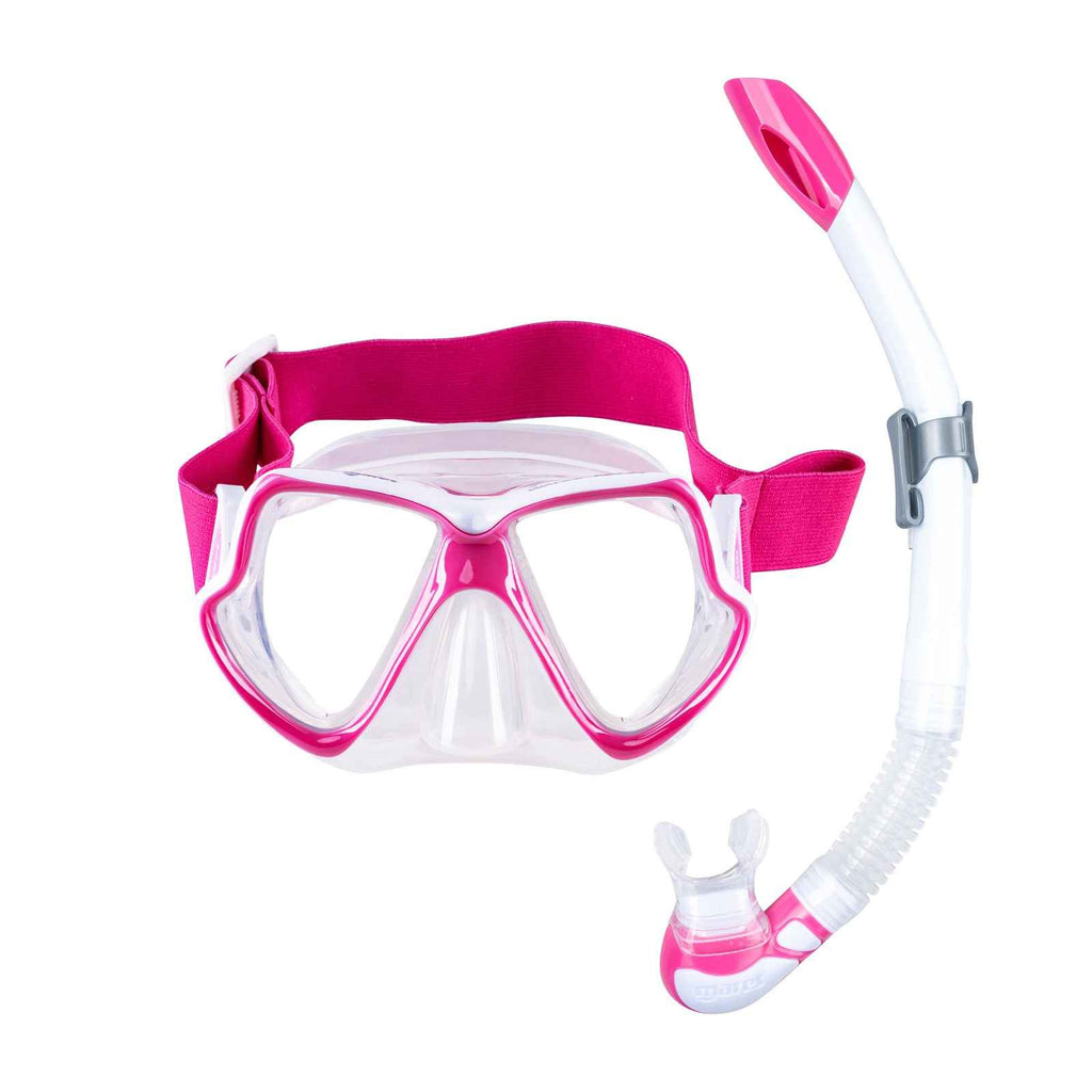 Combo de snorkel Wahoo Neón Rosa-Blanco-Transparente Mares 411779SFPKWCL