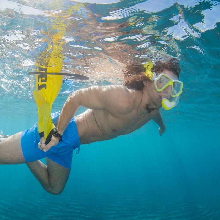Kit de snorkeling Wahoo Néon Jaune-Blanc-Transparent Mares 411779SFYLWCL