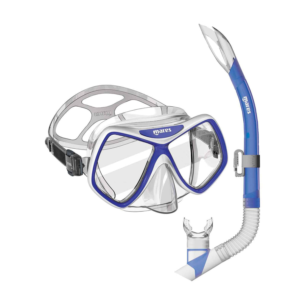 Snorkeling Combo Ridley Blue-White-Clear Mares 411793SFBLWCL