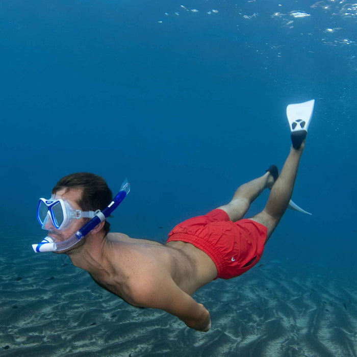 Snorkeling Combo Ridley Blue-White-Clear Mares 411793SFBLWCL