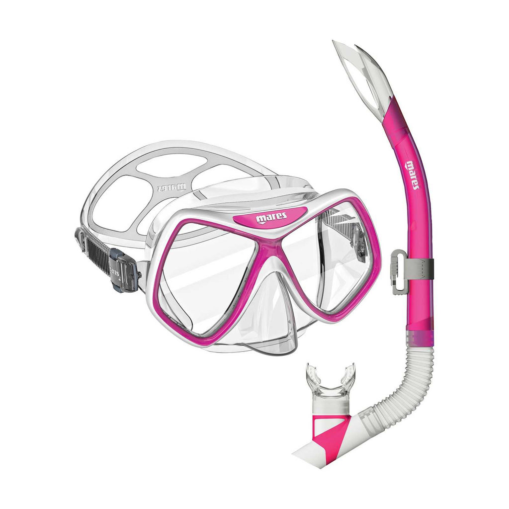 Schnorchelset Ridley Pink-Weiß-Klar Mares 411793SFPKWCL