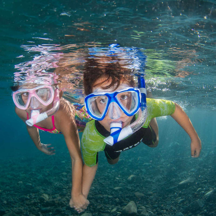 Snorkeling Combo Trygon Kids Pink-White-Clear 8-14 Years Mares 411794PKWCL