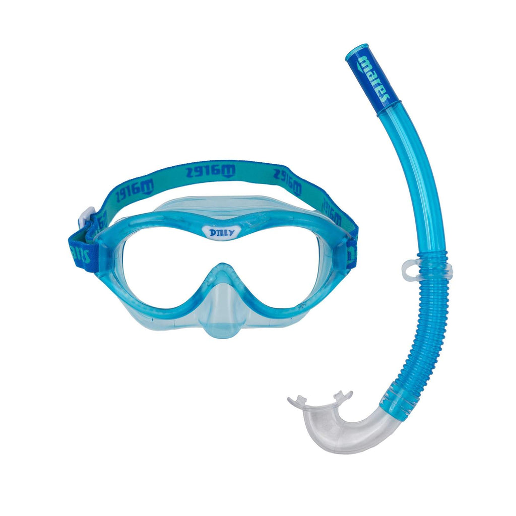 Schnorchelset Dilly Kinder Blau-Aqua 4–7 Jahre Mares 411795GUBLAQ
