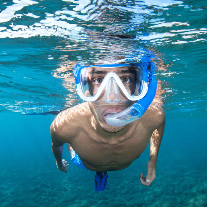 Snorkeling Combo Keewee Blue-White-Clear Mares 411810SFBLWCL