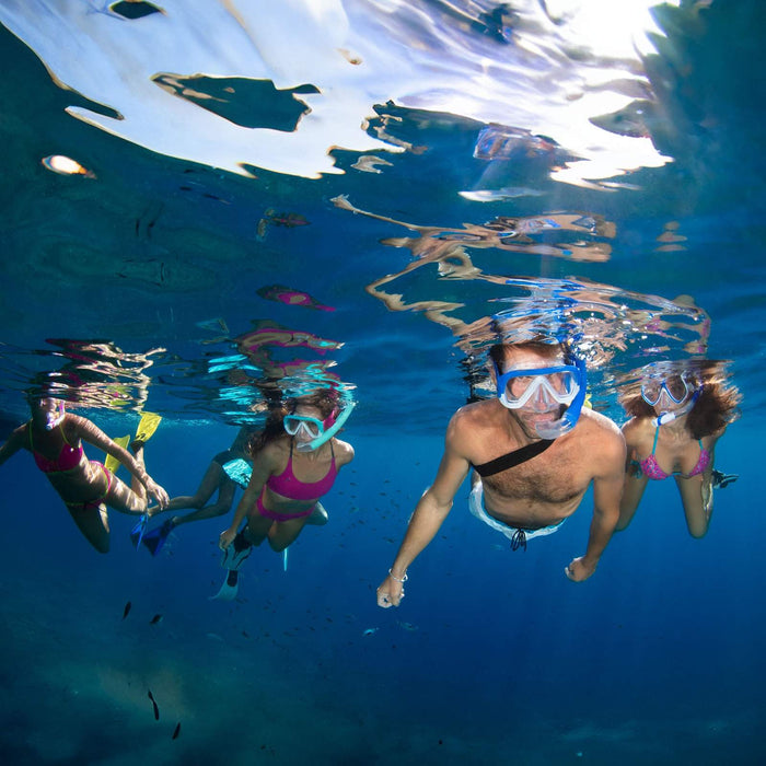 Schnorchel-Set Keewee Aqua-Weiß-Klar Mares 411810SFMTWCL