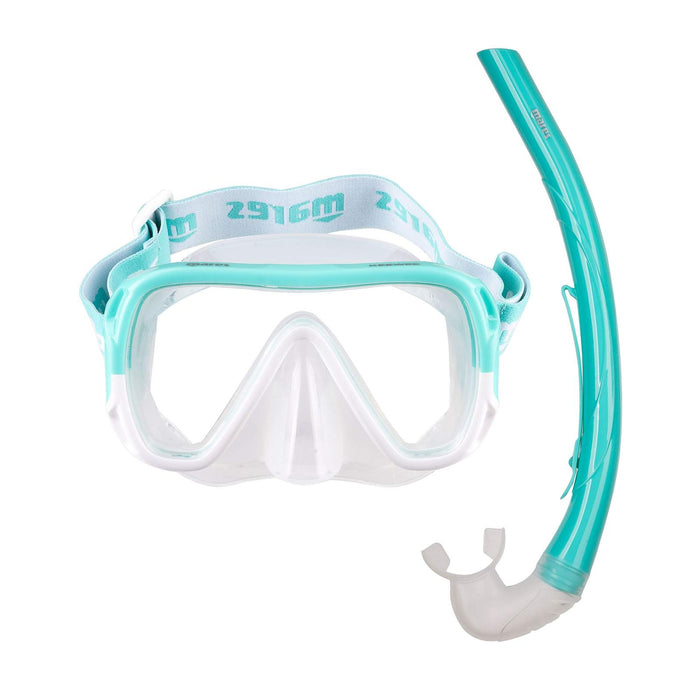 Schnorchel-Set Keewee Aqua-Weiß-Klar Mares 411810SFMTWCL