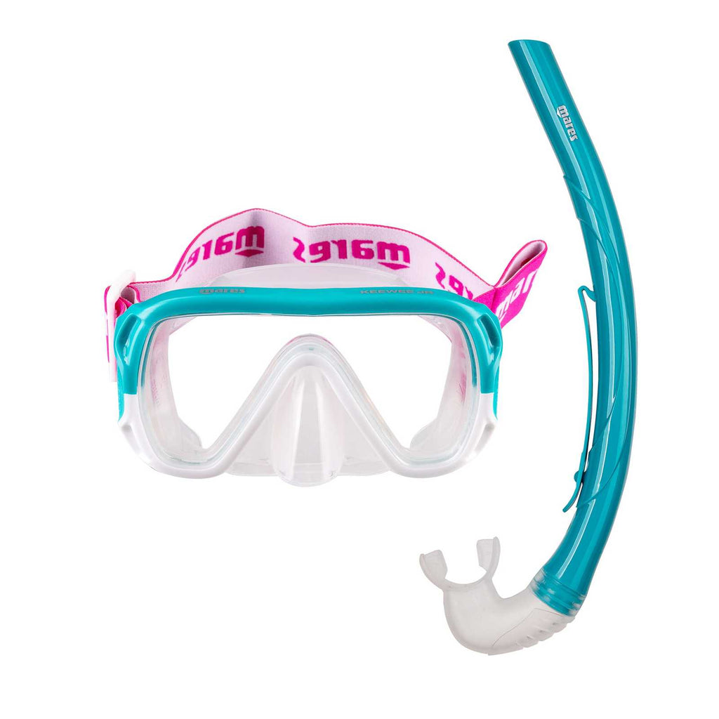 Set snorkeling Keewee Bambini Acqua-Bianco-Trasparente 8-14 anni Mares 411811SFAQWCL