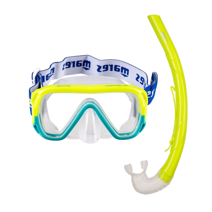 Snorkeling Combo Keewee Kids Yellow-Aqua-Clear 8-14 Years Mares 411811SFYLACL