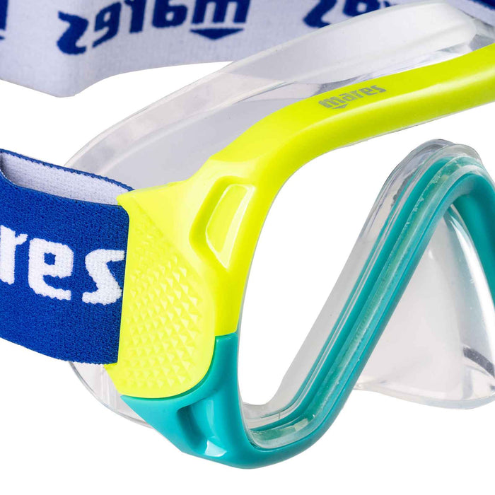 Snorkeling Combo Keewee Kids Yellow-Aqua-Clear 8-14 Years Mares 411811SFYLACL