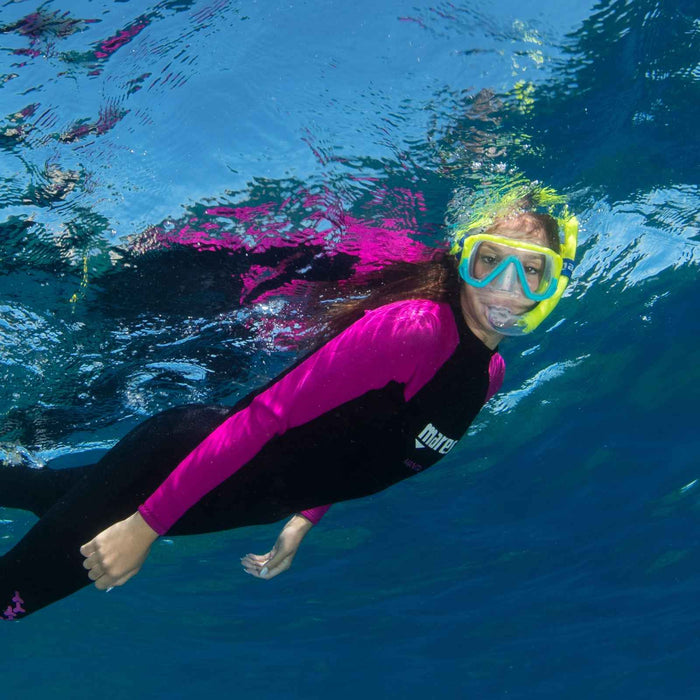 Snorkeling Combo Keewee Kids Yellow-Aqua-Clear 8-14 Years Mares 411811SFYLACL