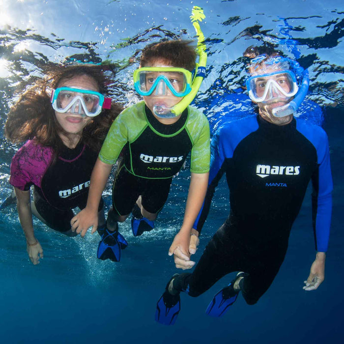 Snorkeling Combo Keewee Kids Yellow-Aqua-Clear 8-14 Years Mares 411811SFYLACL