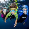 Snorkeling Combo Keewee Kids Yellow-Aqua-Clear 8-14 Years Mares 411811SFYLACL