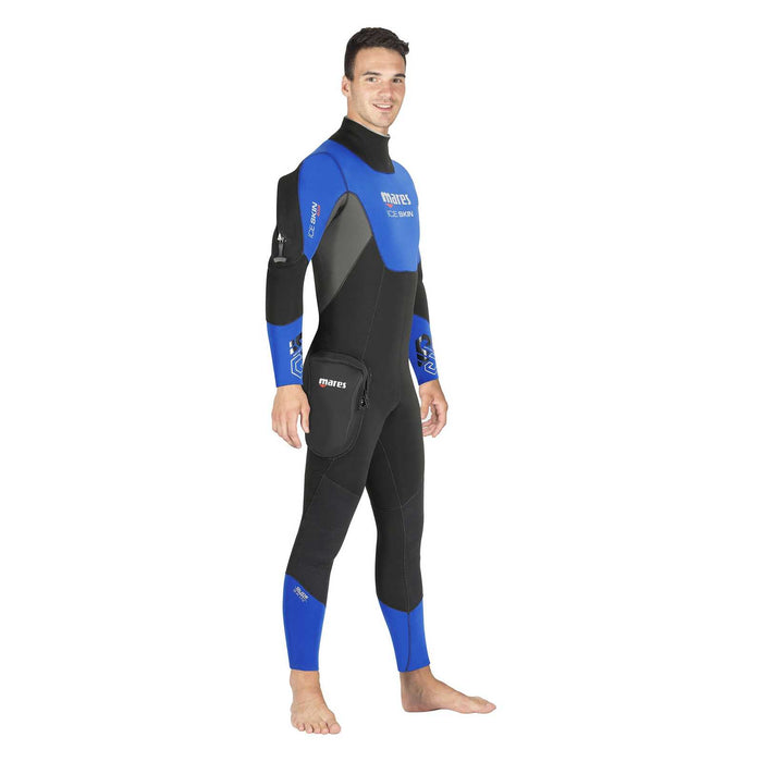 Nassanzug Ice Skin Herren 7 mm Schwarz-Blau Größe 4-ML Mares 412102S4