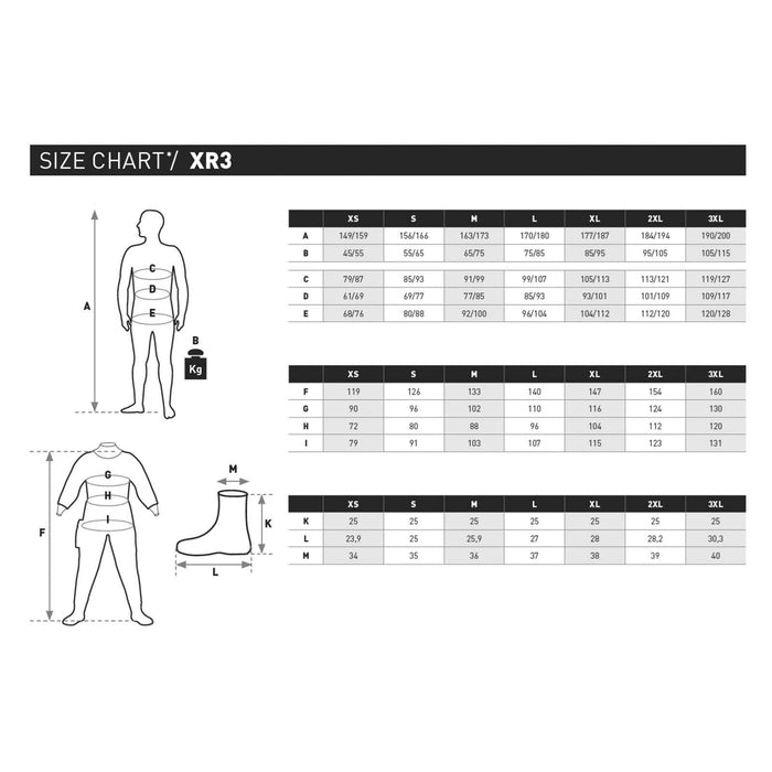 Traje seco de neopreno y látex Xr3 negro-gris S Mares 412149S