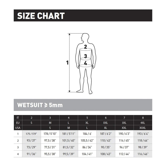 Full Wetsuit Evolution Man 5mm Black-Grey Size 7-XXL Mares 412176S7