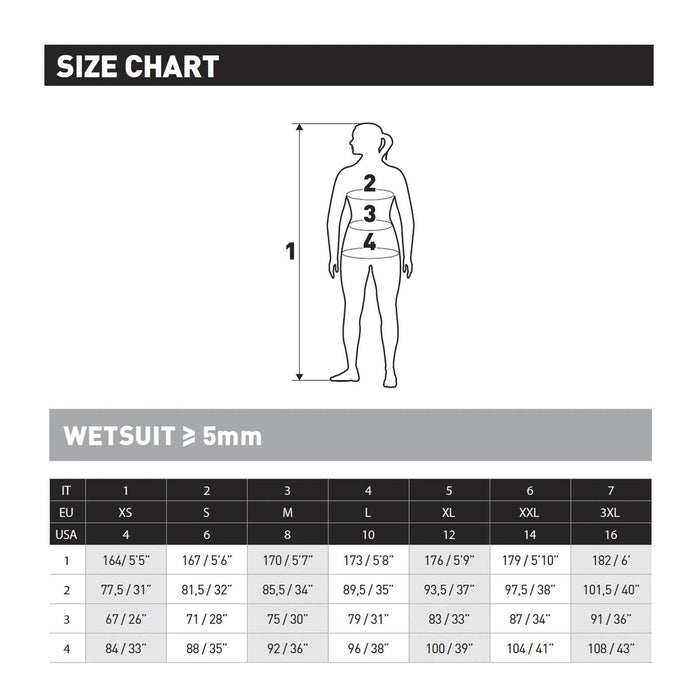 Full Wetsuit Evolution Woman 5mm Black-Light-Blue ML-Long Mares 4121774L
