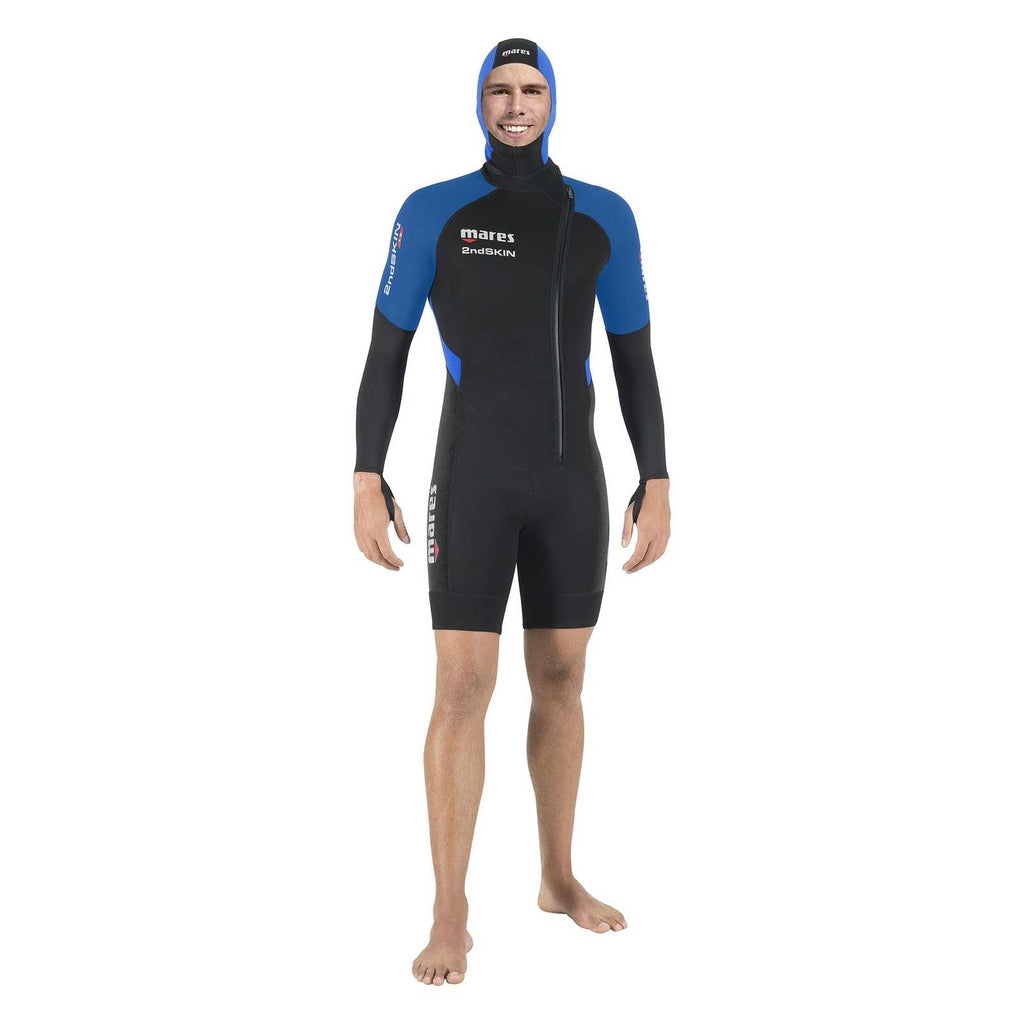 Short Wetsuit 2nd Skin Shorty Man Black-Blue Size 6-XL Mares 412371S6