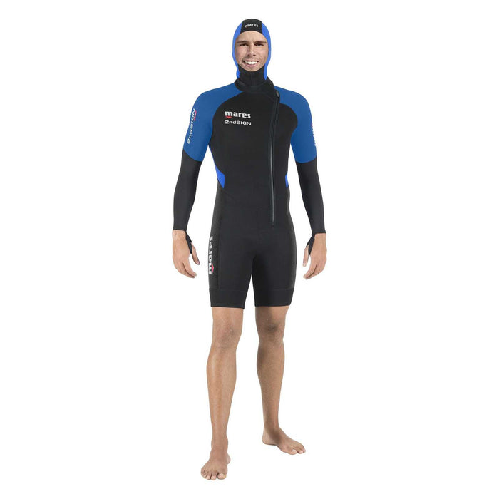 Short Wetsuit 2nd Skin Shorty Man Black-Blue Size 6-XL Mares 412371S6