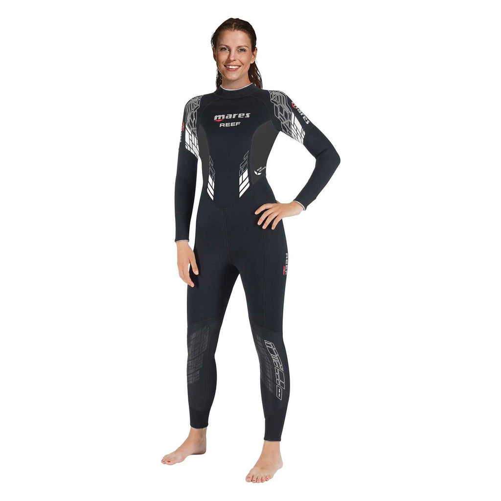 Combinaison intégrale Reef femme 3 mm noir-gris-blanc taille 1-XS Mares 412383S1