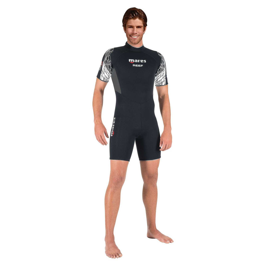 Short Wetsuit Reef Shorty Man 2,5mm Black-Grey-White Size 2-S Mares 412384S2