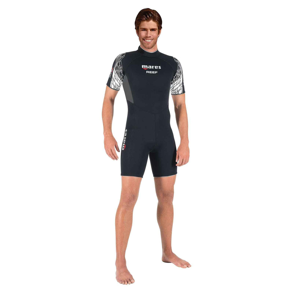 Short Wetsuit Reef Shorty Man 2,5mm Black-Grey-White Size 8-XXXL Mares 412384S8