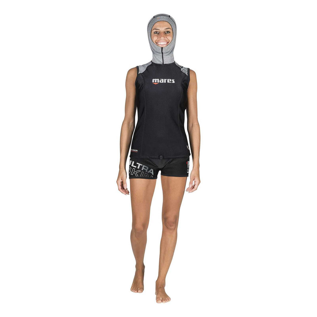 Subtraje de buceo Ultraskin sin mangas con capucha mujer negro-gris XS Mares 412399XS