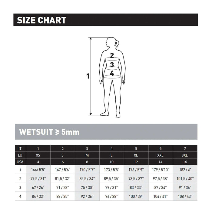 Traje de neopreno integral Flexa Mujer 5-4mm Negro-Púrpura Talla 5-L Mares 412434S5