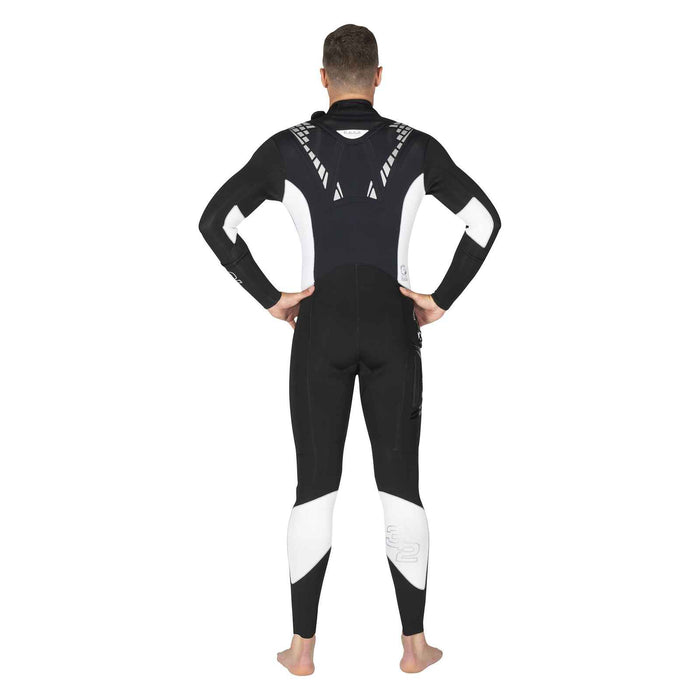 Full Wetsuit Flexa Man 3-2mm Black-White Size 4-ML Mares 412435S4