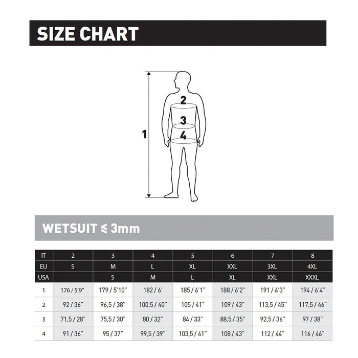 Nassanzug Flexa Herren 3-2 mm Schwarz-Weiß Größe 7-XXL Mares 412435S7