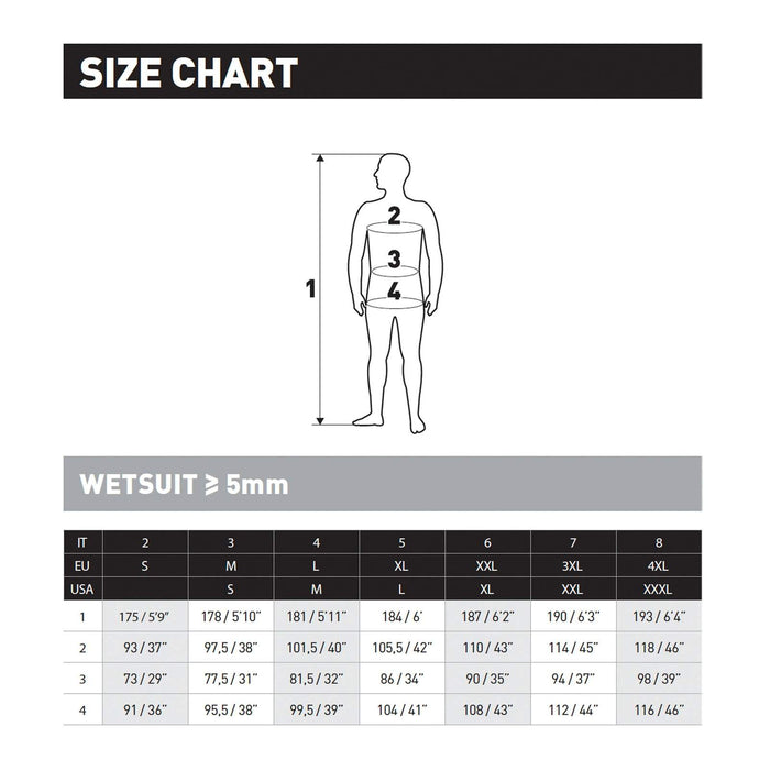 Muta intera Pro Therm Uomo 8-7 mm Nero XXL-Extra-Largo Mares 4124377W