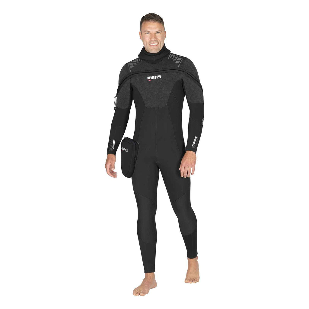 Full Wetsuit Pro Therm Man 8-7mm Black Size 8-XXXL Mares 412437S8