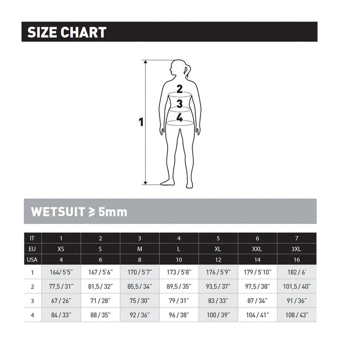 Traje de neopreno integral Evolution Mujer 7 mm Negro-Gris Talla 1-XS Mares 412440S1