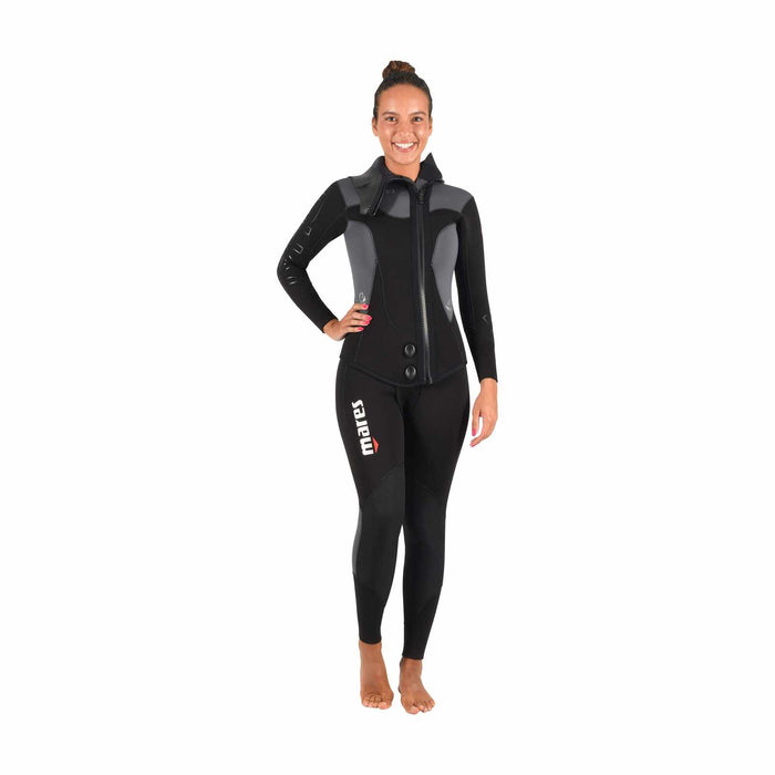 Nassanzug Dual Damen 5mm Schwarz-Grau Größe 1-XS Mares 412444BKS1