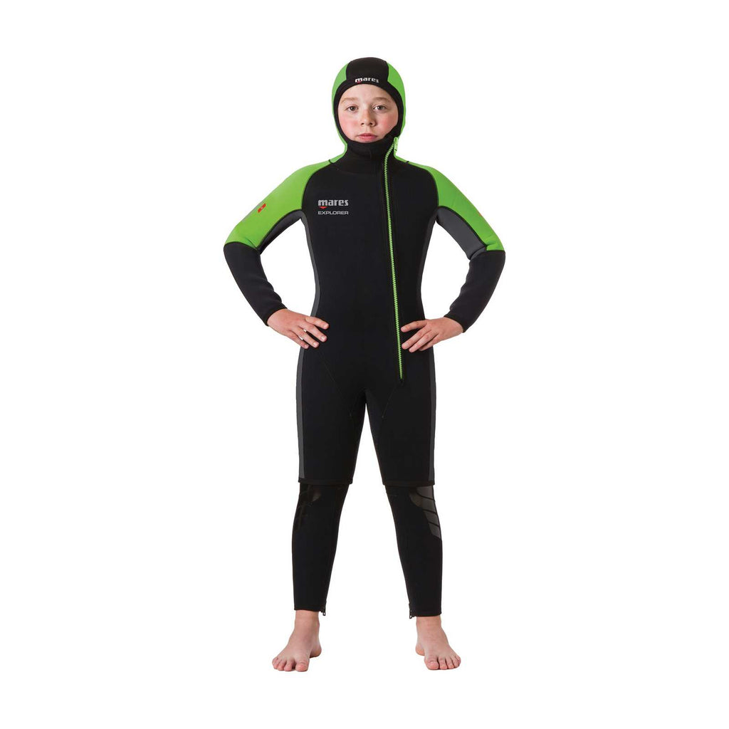 Giacca muta Explorer 5 Bambini Nero-Lime 12 anni Mares 412445-1