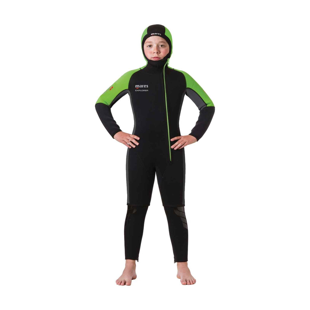 Giacca muta Explorer 5 Bambini Nero-Lime 8 anni Mares 412445-3