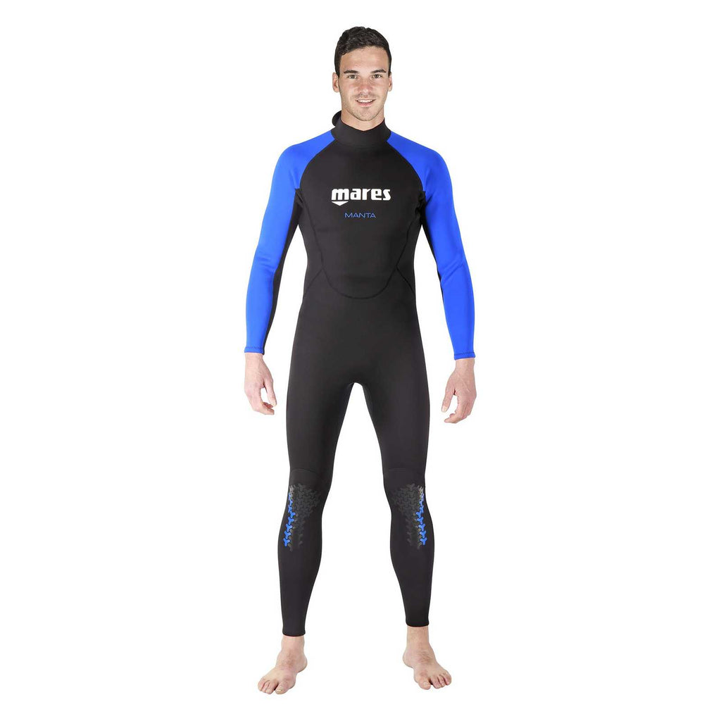Snorkeling Full Wetsuit Steamer Manta Man Black-Blue Size 2 Mares 412456S2