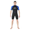 Combinaison shorty de snorkeling Manta Homme Noir-Bleu Taille 7 Mares 412458S7