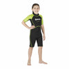 Snorkeling Wetsuit Shorty Manta Kids Black-Lime Size 0 12-13 Years Mares 412460S0