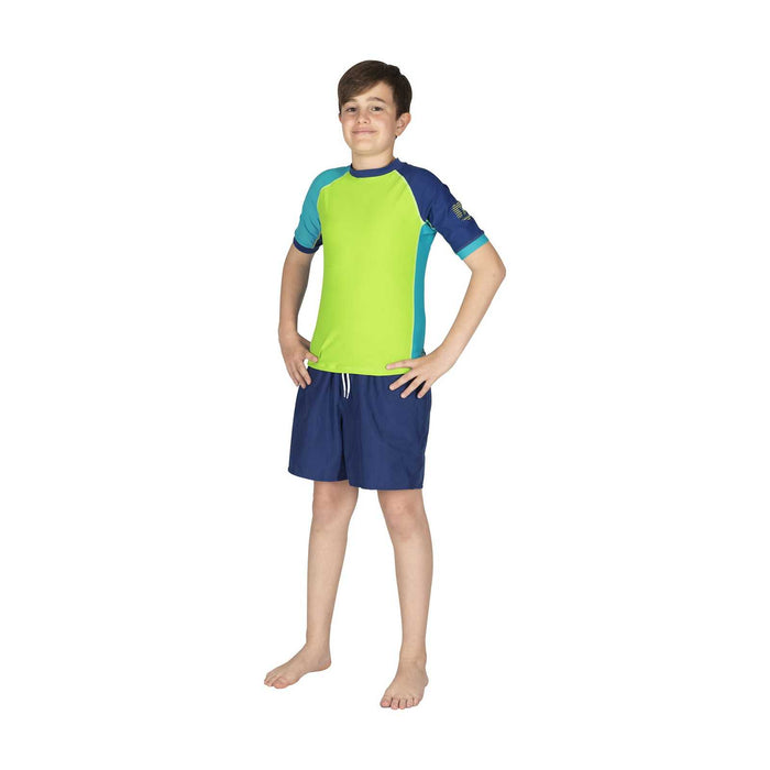 Rash Guard Shield juvenil LM azul-lima XS Mares 412463LMXS
