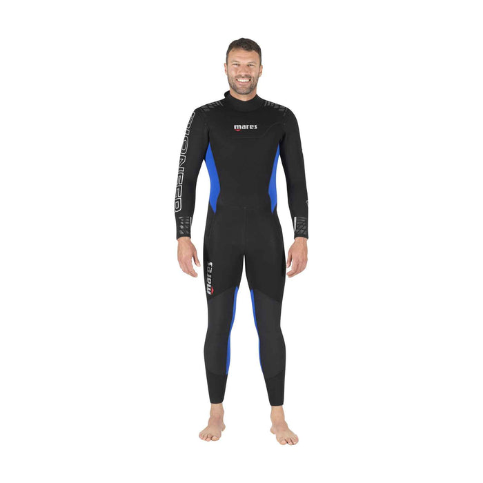 Combinaison intégrale Pioneer homme 5 mm noir-bleu Taille 2-S Mares 412465S2