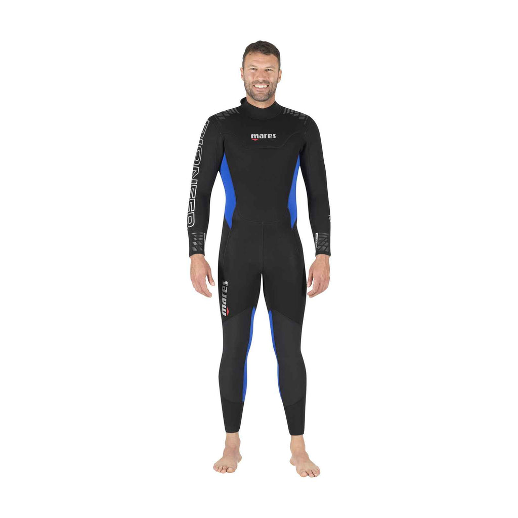 Full Wetsuit Pioneer Man 5mm Black-Blue Size 5-L Mares412465S5