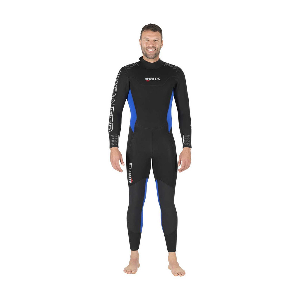 Full Wetsuit Pioneer Man 5mm Black-Blue Size 7-XXL Mares 412465S7